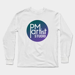 PM artist Studio Logo (Teal Blue Purple) Long Sleeve T-Shirt